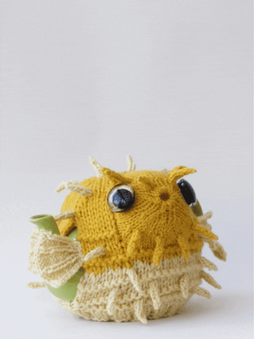 Cute Pufferfish Stop Motion GIF