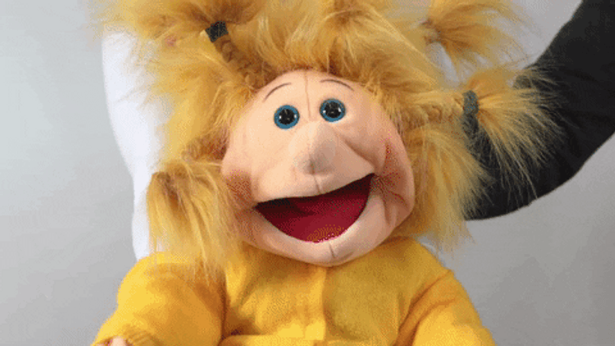 Cute Puppet Says Yea GIF