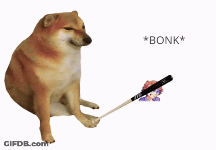 Cute Puppy Pounding Bat Meme GIF