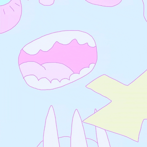 Cute Purple Blue Eating GIF