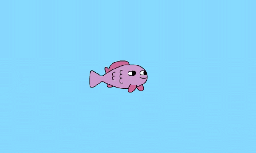 Cute Purple Pufferfish GIF