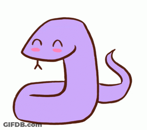 Cute Purple Snake Spinning Its Tail GIF