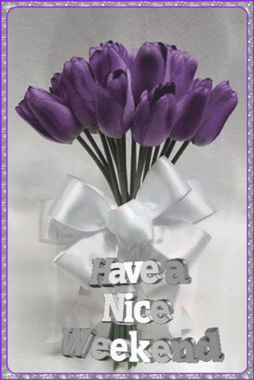 Cute Purple Tulip Nice Weekend GIF