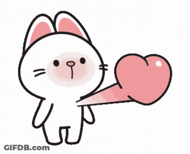 Cute Rabbit Heartbeat GIF