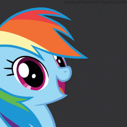 Cute Rainbow Dash Excited GIF