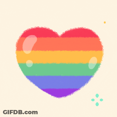 Cute Rainbow Pride Heart GIF