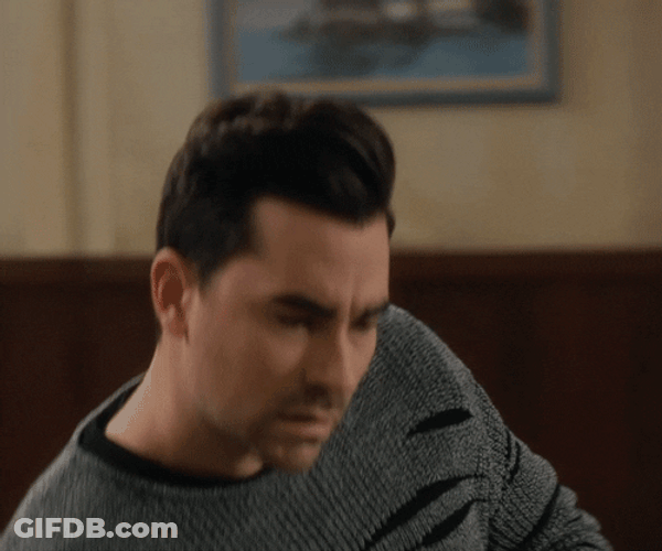 Cute Reaction Of Dan Levy GIF