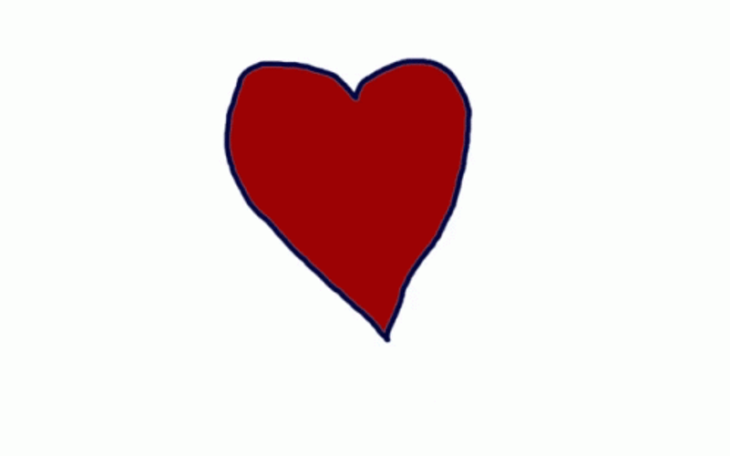 Cute Red Broken Heart Cracking GIF