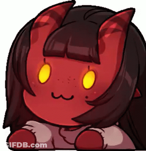 Cute Red Demon Anime GIF