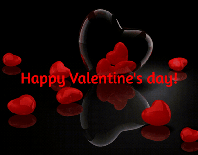 Cute Red Little Hearts Happy Valentines Day GIF