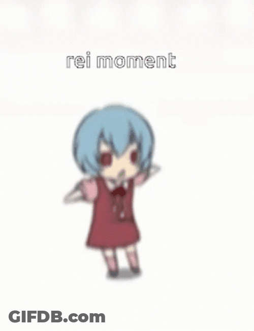 Cute Rei Ayanami Dancing GIF