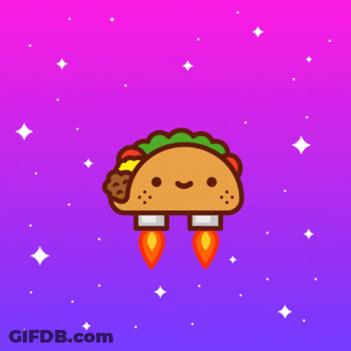 Cute Rocket Taco GIF
