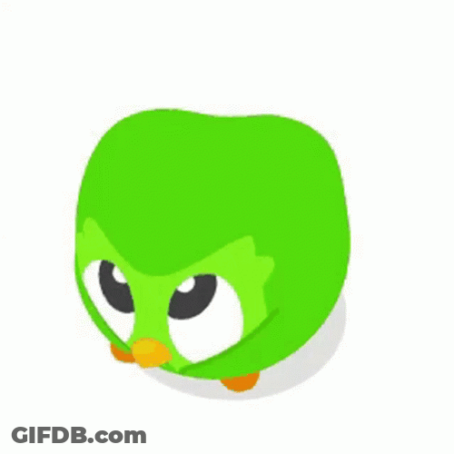 Cute Rolling Duolingo Meme GIF