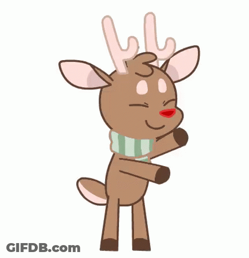 Cute Rudolph Dancing Reindeer GIF