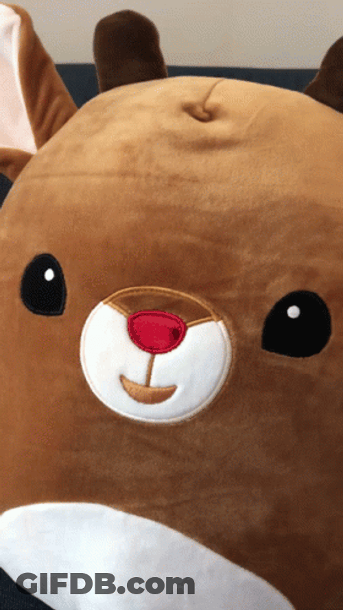 Cute Rudolph Red Nose Squismallow GIF