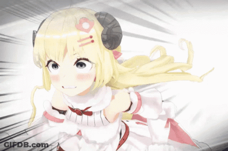 Cute Running Anime Watame GIF