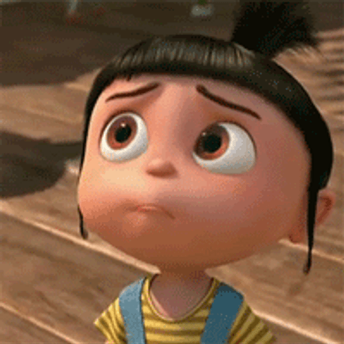 Cute Sad Agnes Gru Despicable Me GIF
