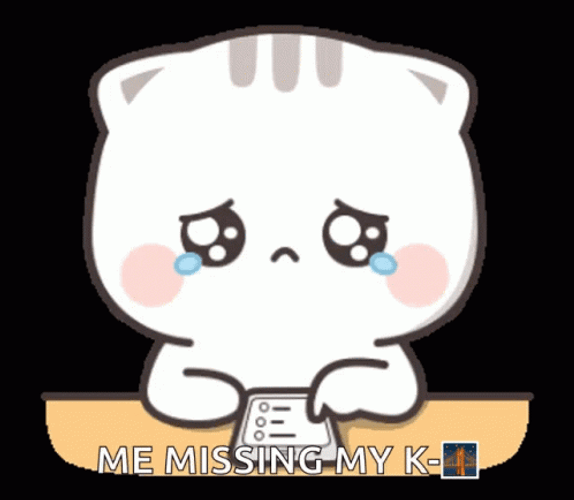 Cute Sad Cat-Chan Teary Eyes GIF