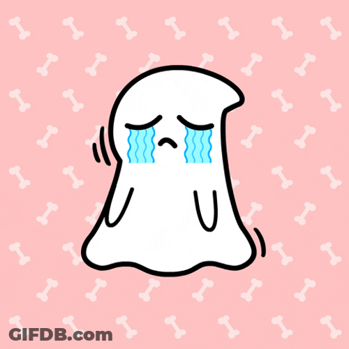 Cute Sad Ghost Crying GIF