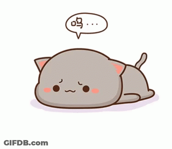 Cute Sad Goma Cat Tail Wagging GIF
