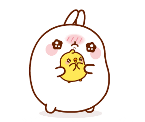 Cute Sad Molang And Piu Piu GIF