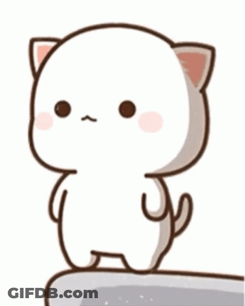 Cute Sad Peach Cat Staring GIF