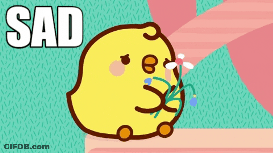 Cute Sad Piu Piu Flowers GIF