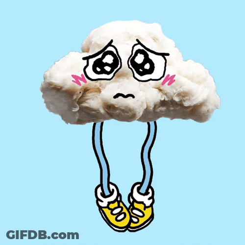 Cute Sad Poppy Cloud Crying GIF