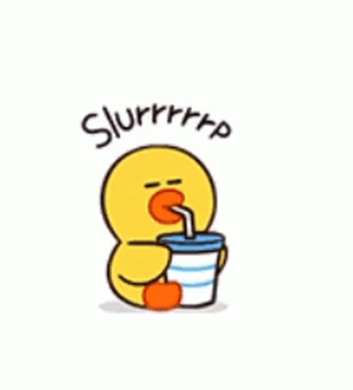 Cute Sally The Duck Slurp GIF
