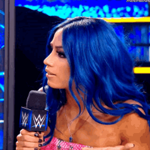 Cute Sasha Banks Looking Around GIF