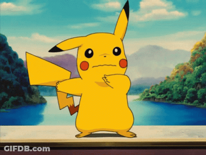 Cute Scared Pikachu GIF