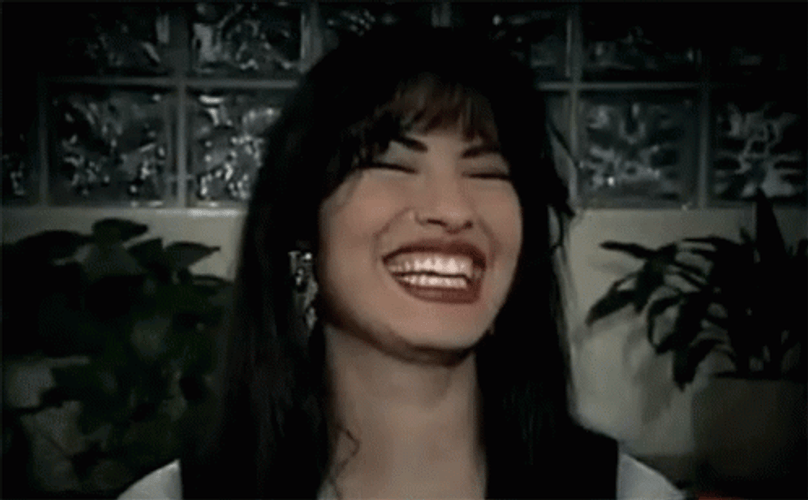 Cute Selena Quintanilla Laughing GIF
