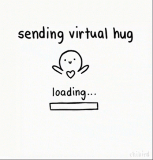 Cute Sending You A Virtual Hug Sticker GIF