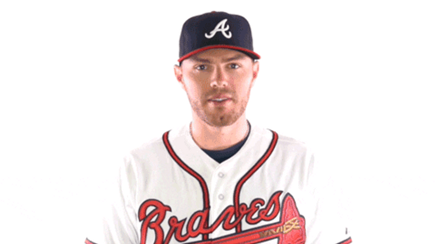 Cute Shocked Reaction Freddie Freeman GIF