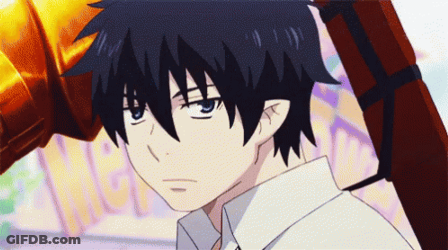 Cute Shoked Rin Okumura GIF