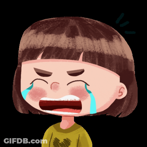 Cute Short Hair Girl Crying GIF