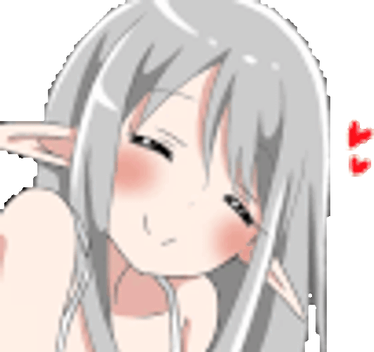 Cute Shy Anime Girl Sticker GIF