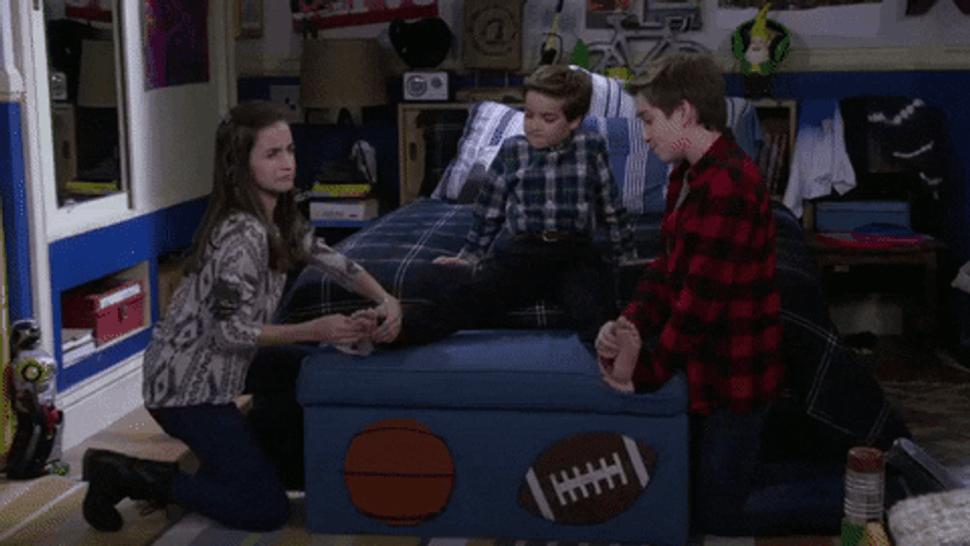 Cute Siblings Bonding Foot Massage GIF