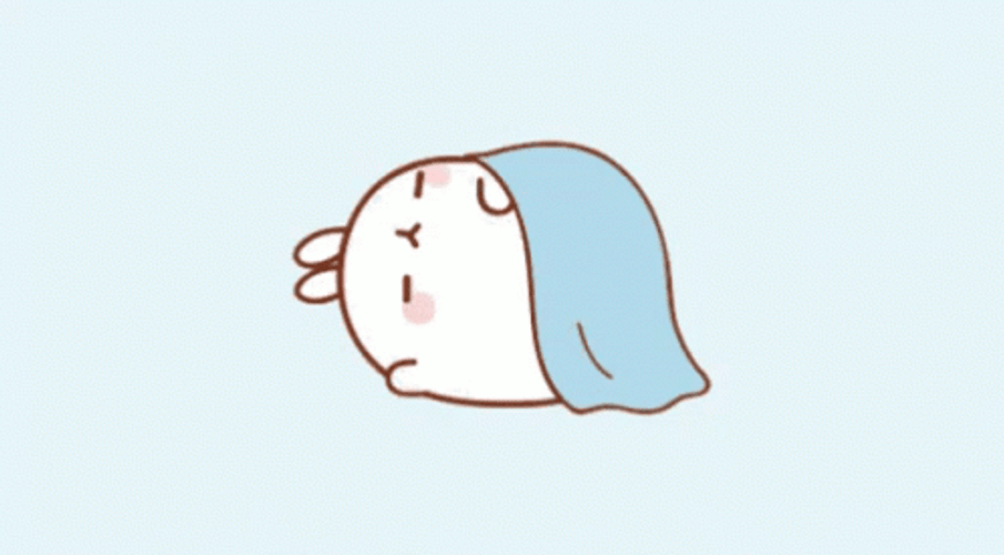 Cute Sleepy Cartoon Bunny GIF