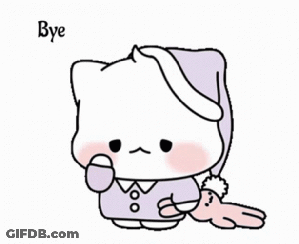 Cute Sleepy Cat Saying Bye GIF