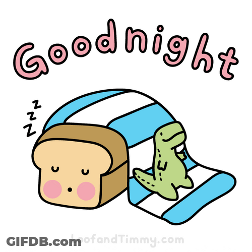 Cute Sleepy Goodnight Cartoon GIF