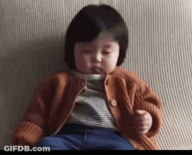 Cute Sleepy Korean Baby GIF