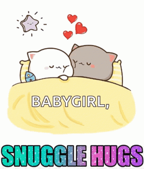 Cute Sleepy Peach And Goma Cartoon GIF