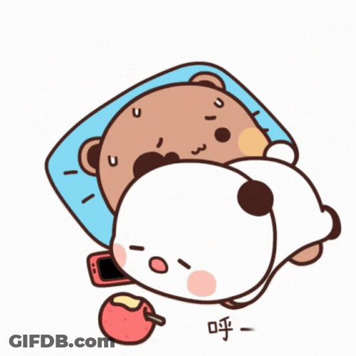 Cute Sleepy Puppies Animation GIF
