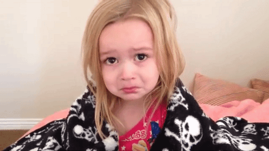 Cute Sleepy Sad Baby Girl GIF
