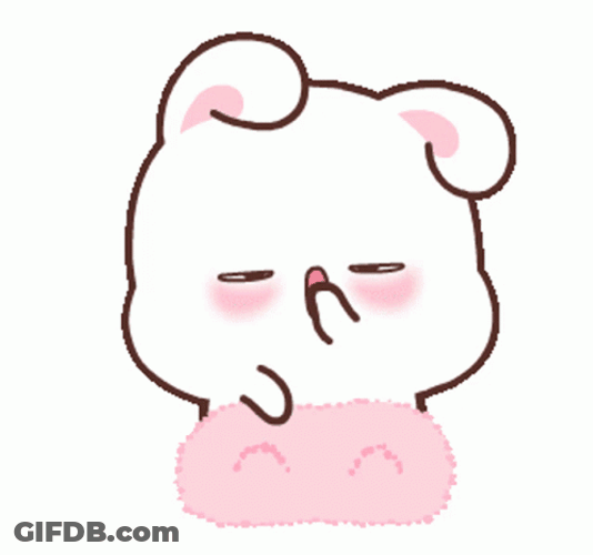 Cute Sleepy Yawning Bunny Cartoon GIF