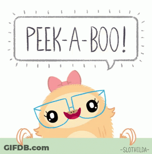 Cute Sloth Slothalida Peek A Boo Sticker GIF