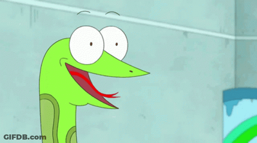 Cute Snake Craig Slithers With One Eye Blinking GIF