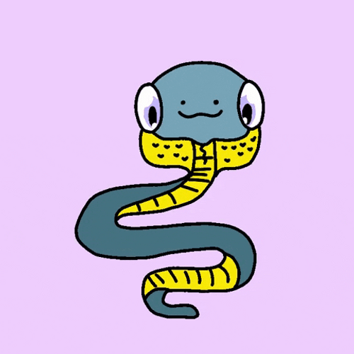 Cute Snake Dancing And Winking GIF
