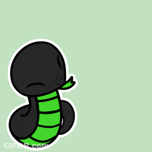 Cute Snake Tossing Confetti GIF